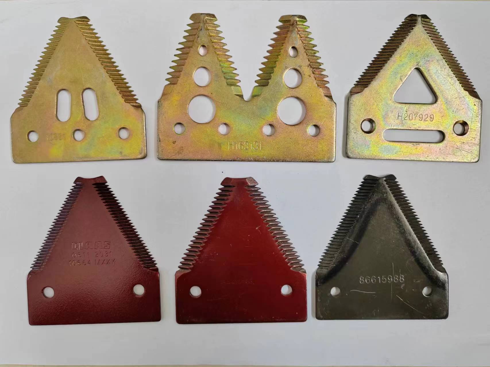 used on combine harvester cutting wheat / rice / alfalfa / corn / grass / soybean spare parts knife blade and casting finger guard manufacturer wholesale